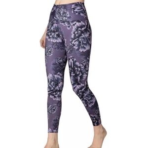 Beyond Yoga Purple Floral High-Rise Leggings